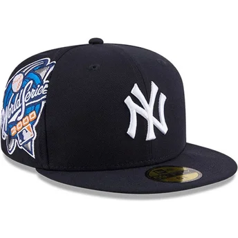 Petten plat marineblauw fitted 59FIFTY Hidden Hit van New York Yankees MLB van New Era