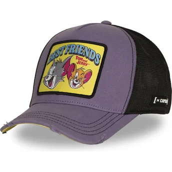 Petten gebogen paars snapback TAJ8 BESB Tom en Jerry Looney Tunes van Capslab