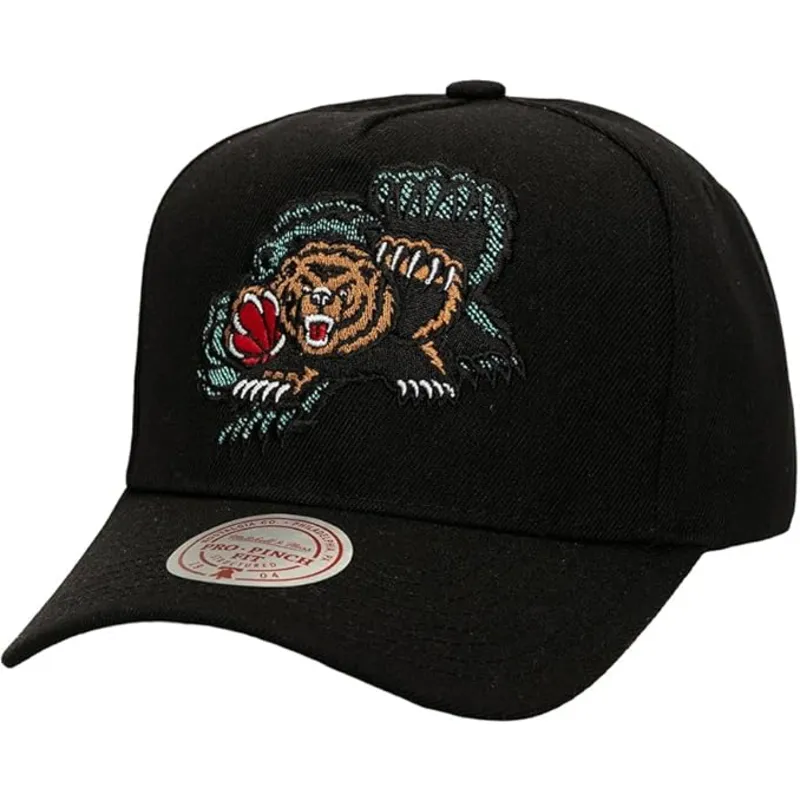 petten-gebogen-zwart-snapback-tilted-pro-van-vancouver-grizzlies-nba-van-mitchell-ness