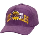 petten-gebogen-paars-snapback-arch-stamp-pro-van-los-angeles-lakers-nba-van-mitchell-ness