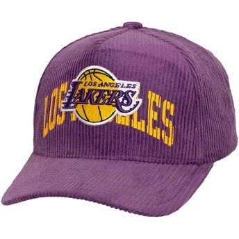 Petten gebogen paars snapback Arch Stamp Pro van Los Angeles Lakers NBA van Mitchell & Ness