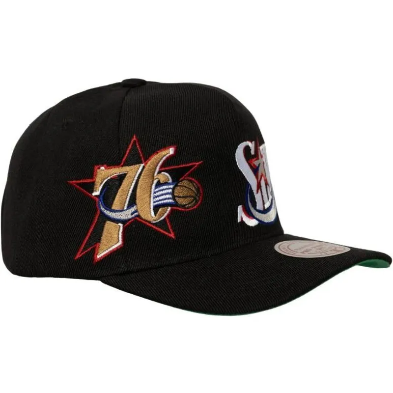 petten-gebogen-zwart-snapback-busted-pro-van-philadelphia-76ers-nba-van-mitchell-ness