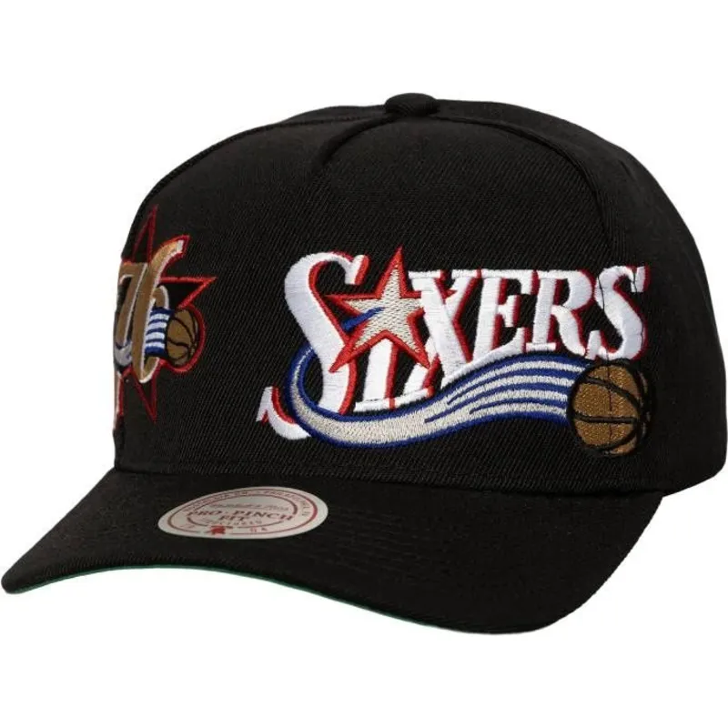 petten-gebogen-zwart-snapback-busted-pro-van-philadelphia-76ers-nba-van-mitchell-ness