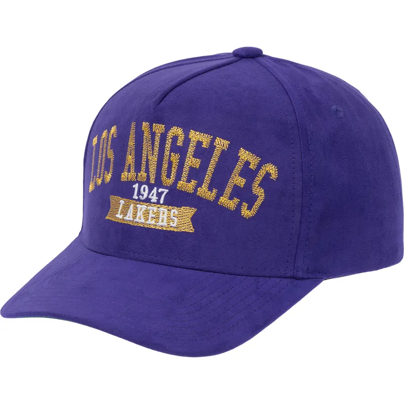 petten-gebogen-paars-snapback-shady-suede-pro-van-los-angeles-lakers-nba-van-mitchell-ness
