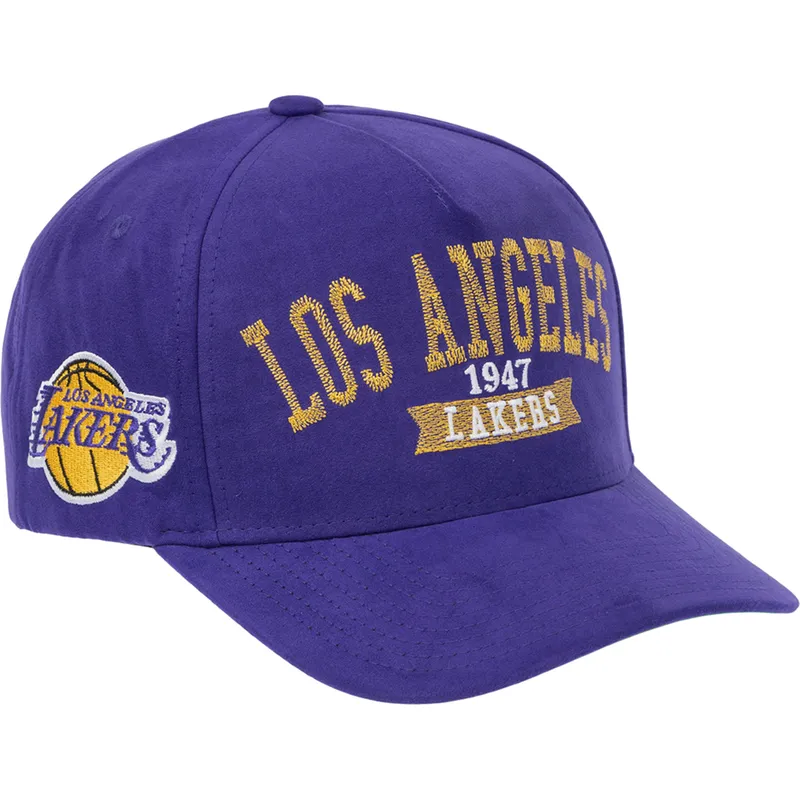 petten-gebogen-paars-snapback-shady-suede-pro-van-los-angeles-lakers-nba-van-mitchell-ness