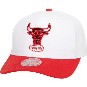 Petten gebogen rood snapback Team 2 Tone 2.0 Pro van Chicago Bulls NBA van Mitchell & Ness