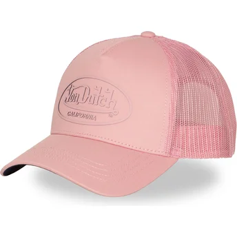 Petten gebogen roze snapback LOG20 van Von Dutch