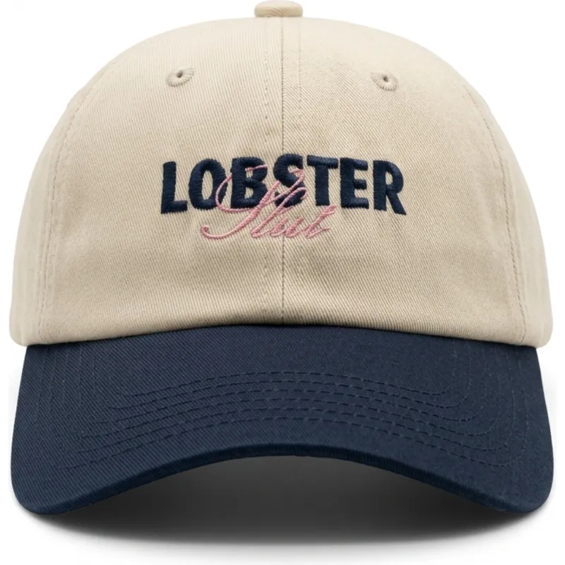 petten-gebogen-beige-marineblauw-verstelbaar-lobster-slut-van-pica-pica