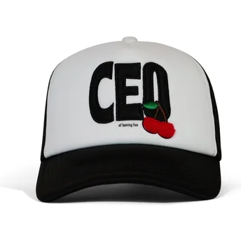 Petten gebogen zwart snapback CEO Of Fun van Pica Pica