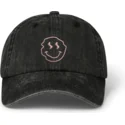petten-gebogen-zwart-verstelbaar-smiley-washed-van-pica-pica