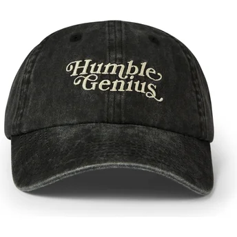 Petten gebogen zwart verstelbaar Humble Genius Washed van Pica Pica