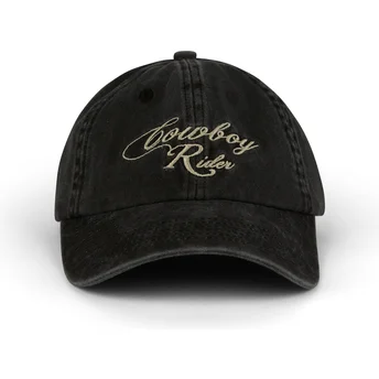Petten gebogen zwart verstelbaar Cowboy Rider Washed van Pica Pica