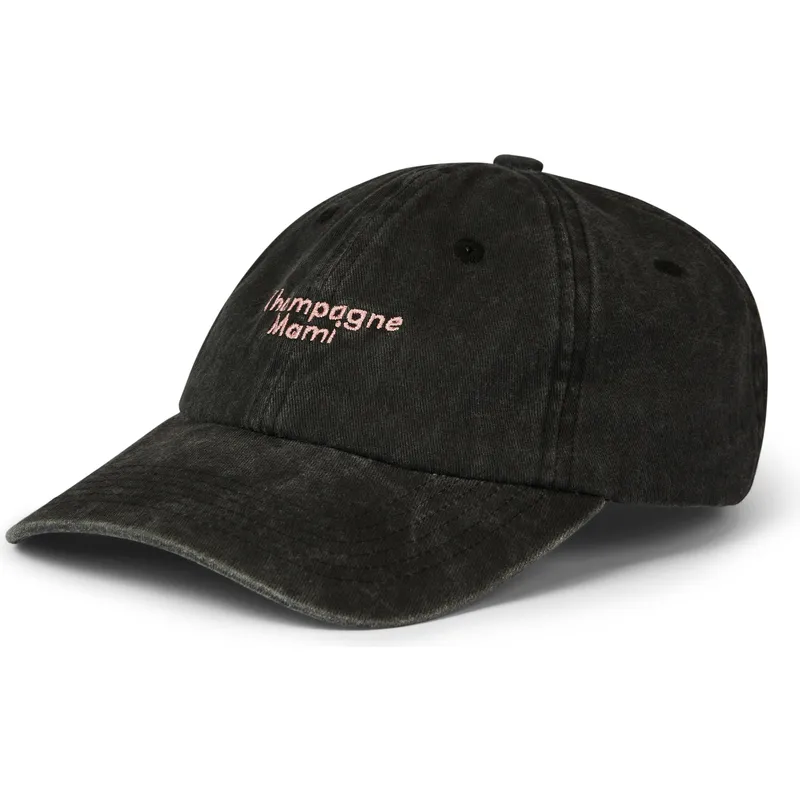 petten-gebogen-zwart-verstelbaar-champagne-mami-washed-van-pica-pica petten-gebogen-zwart-verstelbaar-champagne-mami-washed-van-pica-pica