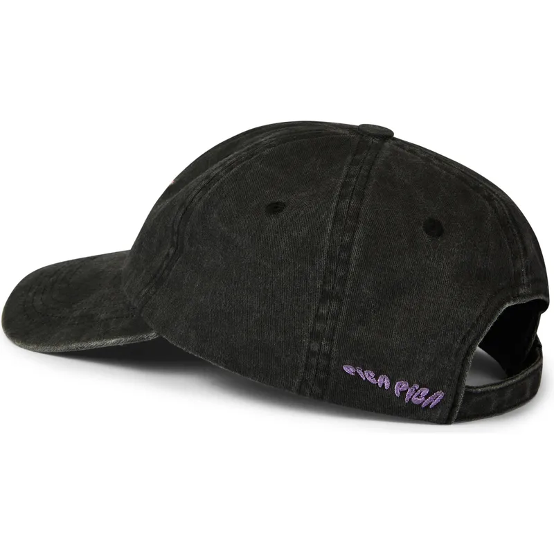 petten-gebogen-zwart-verstelbaar-champagne-mami-washed-van-pica-pica petten-gebogen-zwart-verstelbaar-champagne-mami-washed-van-pica-pica