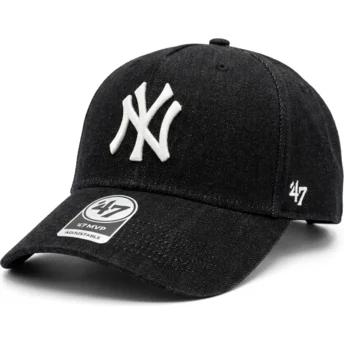 Petten gebogen zwart snapback MVP DT Denim van New York Yankees MLB van 47 Brand