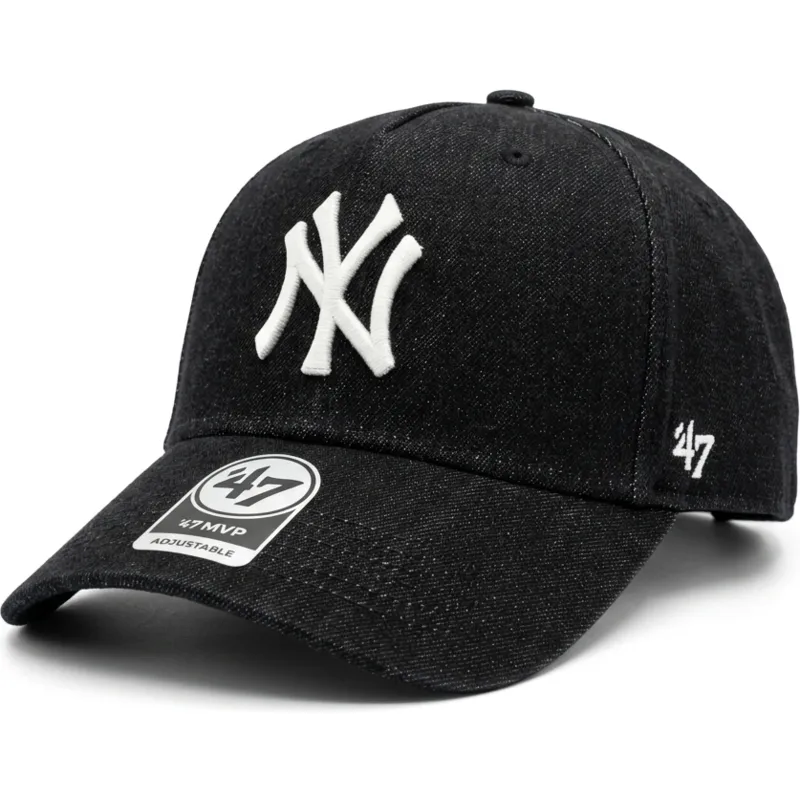 petten-gebogen-zwart-snapback-mvp-dt-denim-van-new-york-yankees-mlb-van-47-brand