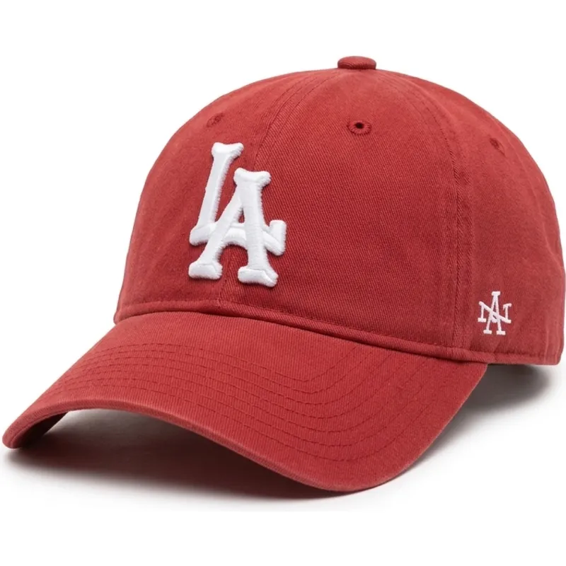petten-gebogen-rood-verstelbaar-archive-van-los-angeles-dodgers-mlb-van-american-needle