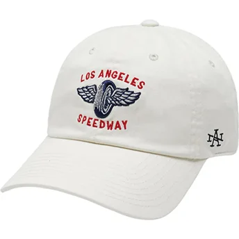 Petten gebogen beige verstelbaar Los Angeles Speedway Ballpark van American Needle