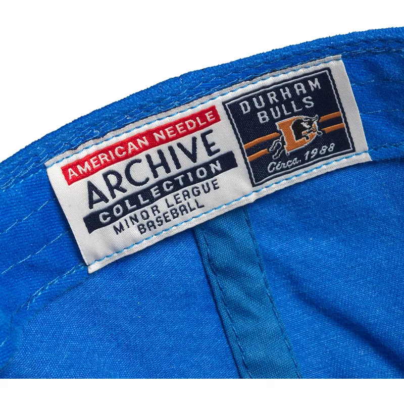 petten-gebogen-blauw-verstelbaar-archive-van-durham-bulls-milb-van-american-needle