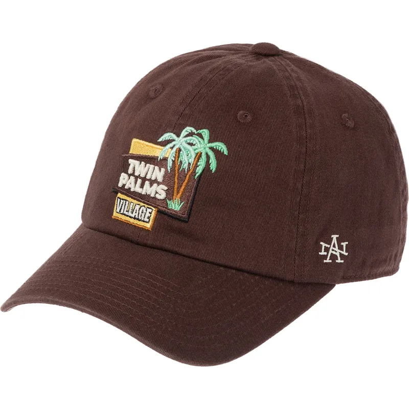 petten-gebogen-bruin-verstelbaar-twin-palms-village-ballpark-van-american-needle