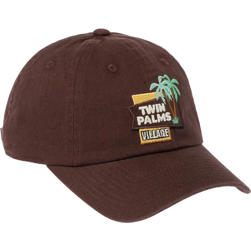 petten-gebogen-bruin-verstelbaar-twin-palms-village-ballpark-van-american-needle