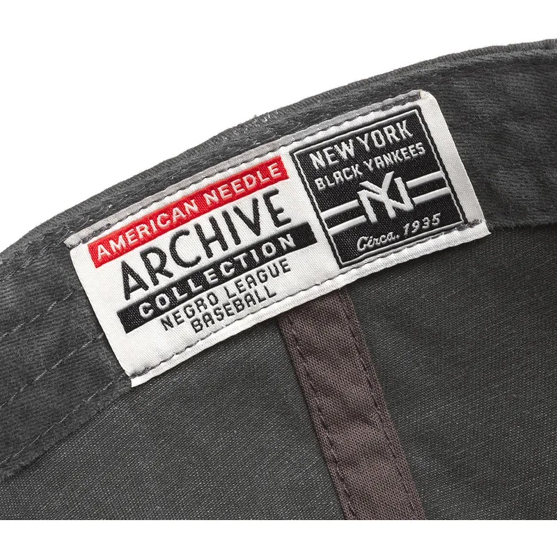 petten-gebogen-zwart-verstelbaar-archive-van-new-york-black-yankees-mlb-van-american-needle