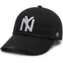 petten-gebogen-zwart-verstelbaar-ballpark-van-new-york-black-yankees-mlb-van-american-needle