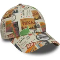 petten-gebogen-meerkleurig-verstelbaar-voor-kinderen-9forty-location-all-over-print-van-new-era