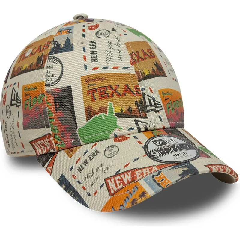 petten-gebogen-meerkleurig-verstelbaar-voor-kinderen-9forty-location-all-over-print-van-new-era