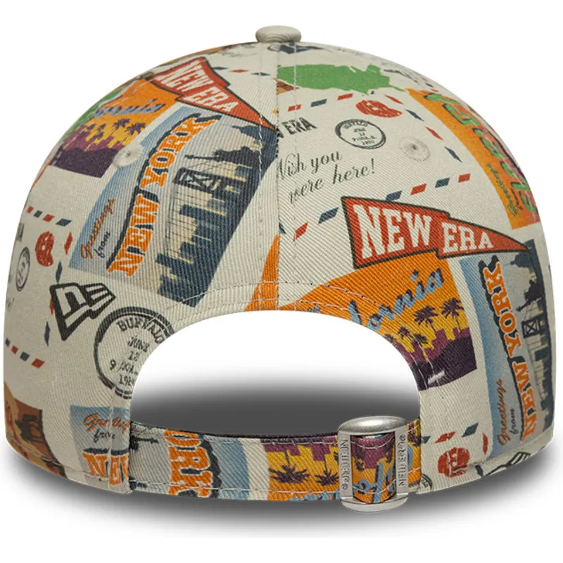 petten-gebogen-meerkleurig-verstelbaar-voor-kinderen-9forty-location-all-over-print-van-new-era