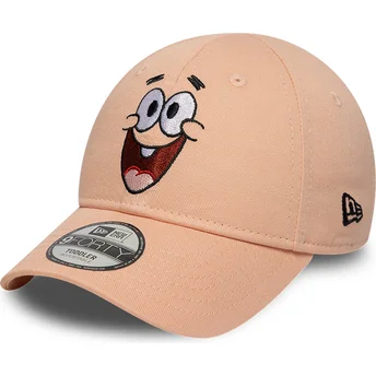 Petten gebogen roze verstelbaar voor kinderen 9FORTY Face van Patrick Ster SpongeBob van New Era