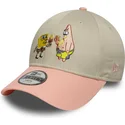petten-gebogen-meerkleurig-snapback-voor-kinderen-9forty-van-spongebob-en-patrick-ster-van-new-era