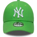 petten-gebogen-groen-verstelbaar-voor-kinderen-9forty-essential-van-new-york-yankees-mlb-van-new-era