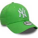 petten-gebogen-groen-verstelbaar-voor-kinderen-9forty-essential-van-new-york-yankees-mlb-van-new-era
