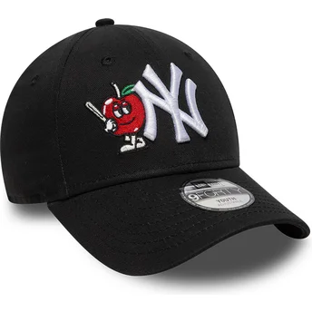 Petten gebogen zwart verstelbaar voor kinderen 9FORTY Icon van New York Yankees MLB van New Era