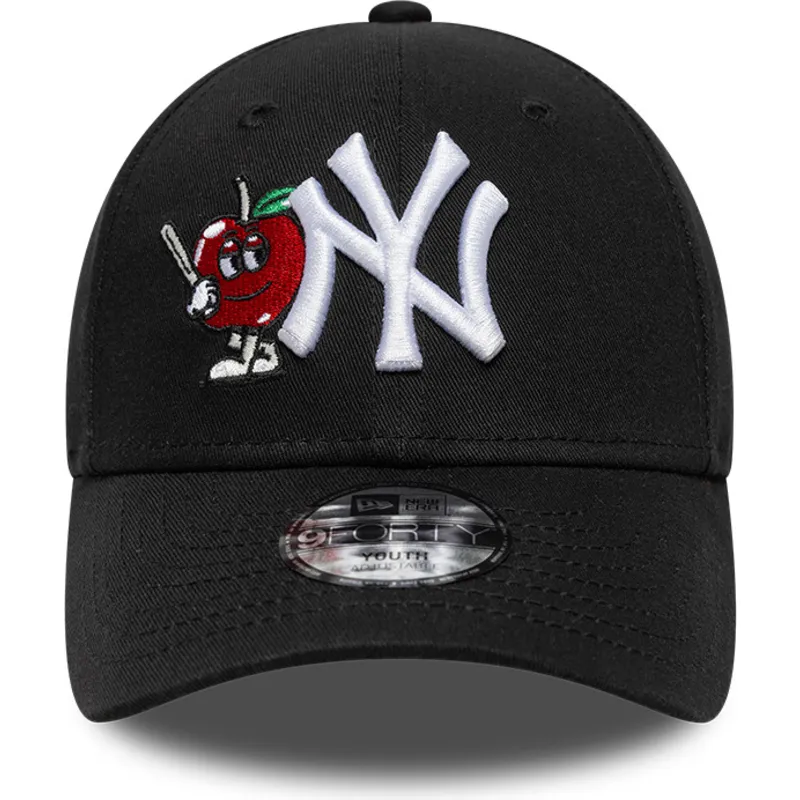 petten-gebogen-zwart-verstelbaar-voor-kinderen-9forty-icon-van-new-york-yankees-mlb-van-new-era
