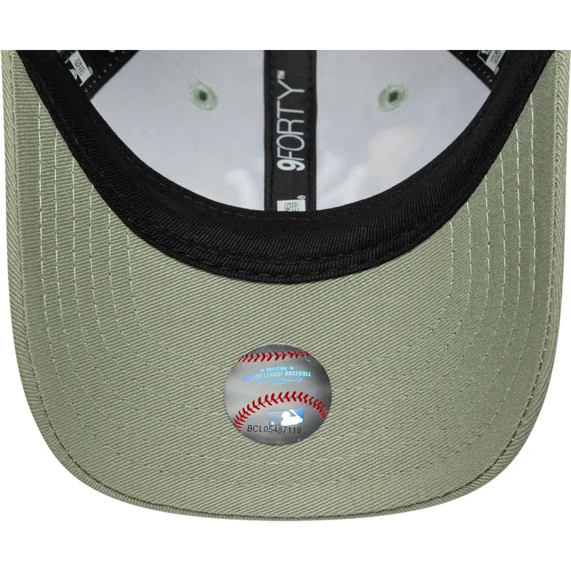 petten-gebogen-groen-verstelbaar-voor-kinderen-9forty-summer-icon-van-new-york-yankees-mlb-van-new-era