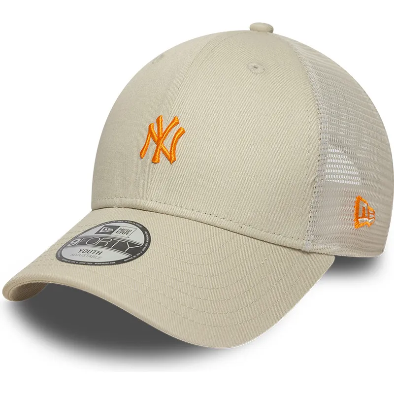 petten-gebogen-beige-verstelbaar-voor-kinderen-9forty-homefield-van-new-york-yankees-mlb-van-new-era