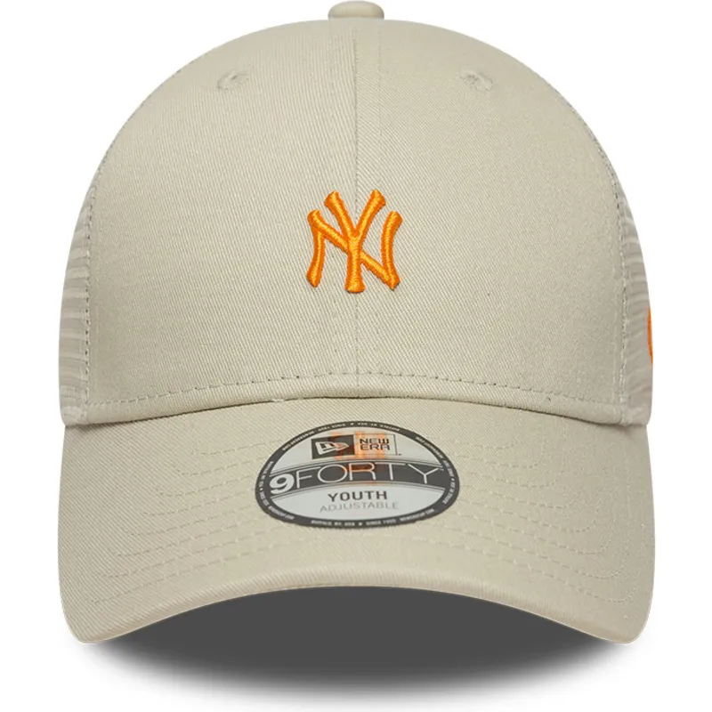 petten-gebogen-beige-verstelbaar-voor-kinderen-9forty-homefield-van-new-york-yankees-mlb-van-new-era