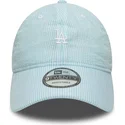 petten-gebogen-blauw-verstelbaar-9twenty-seersucker-van-los-angeles-dodgers-mlb-van-new-era