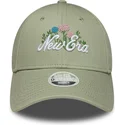 petten-gebogen-groen-verstelbaar-9forty-beaded-van-new-era