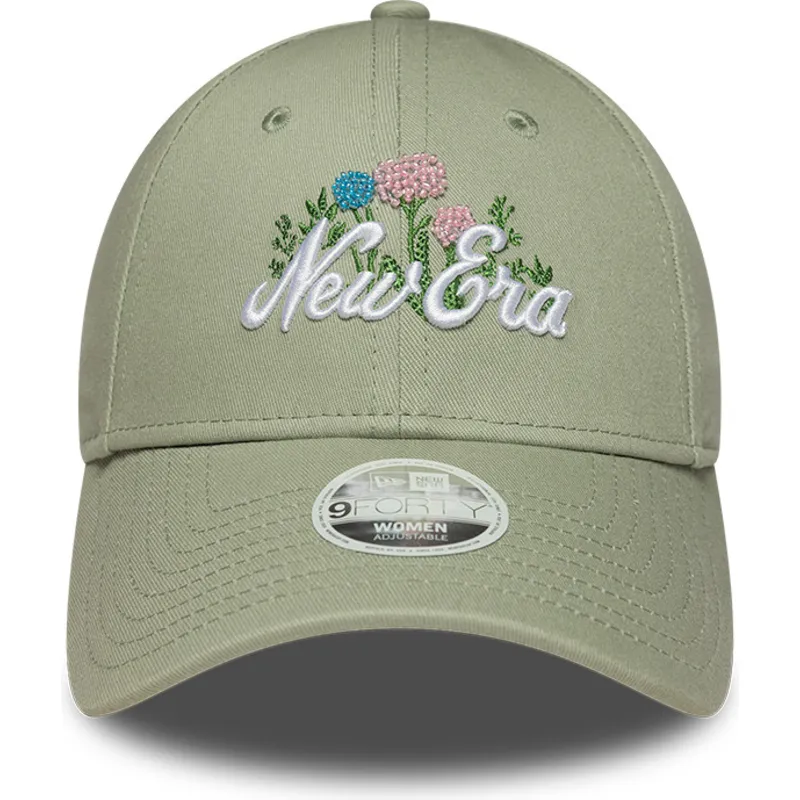 petten-gebogen-groen-verstelbaar-9forty-beaded-van-new-era