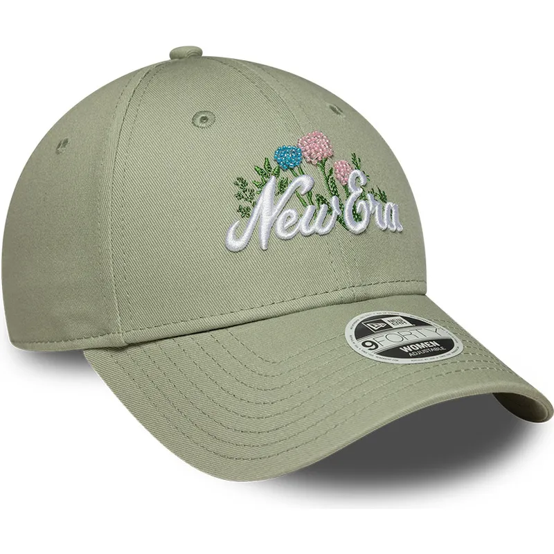 petten-gebogen-groen-verstelbaar-9forty-beaded-van-new-era