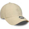 petten-gebogen-beige-verstelbaar-9forty-mini-cord-van-new-york-yankees-mlb-van-new-era