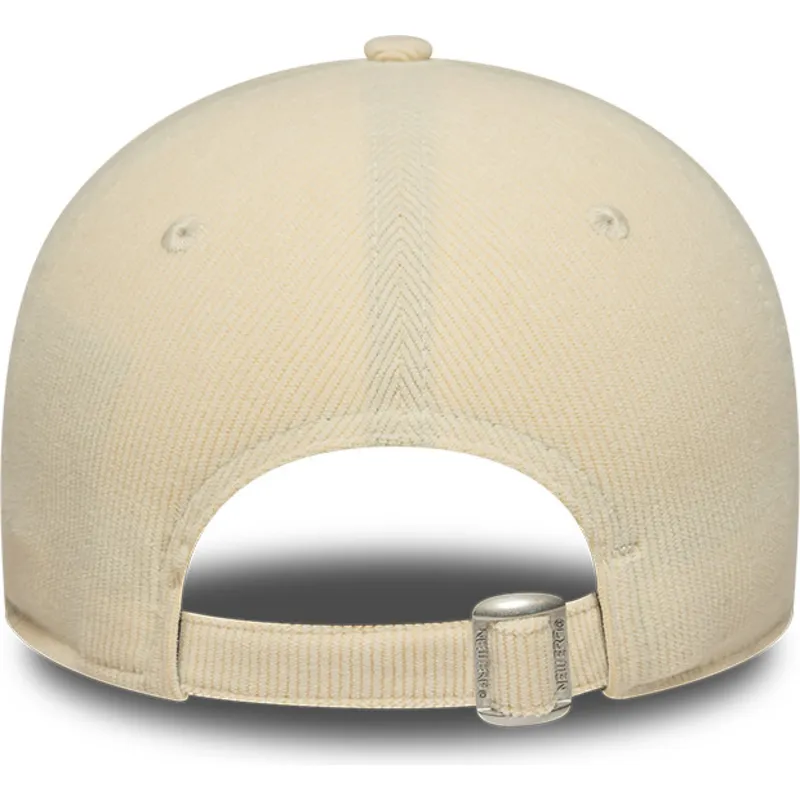 petten-gebogen-beige-verstelbaar-9forty-mini-cord-van-new-york-yankees-mlb-van-new-era