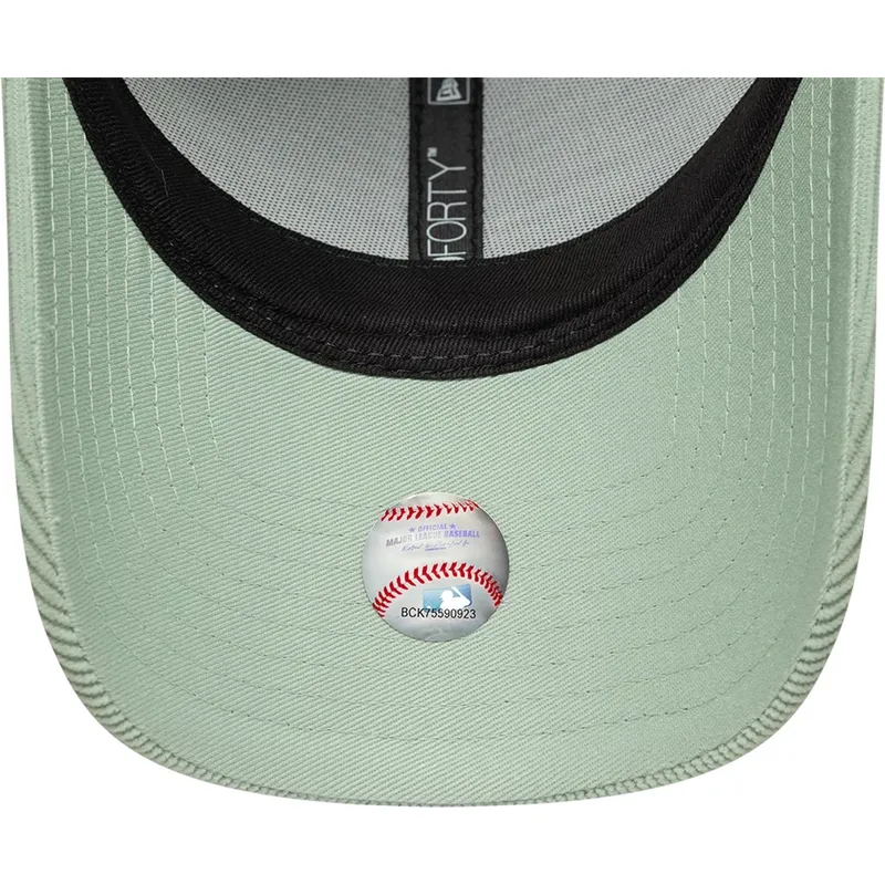 petten-gebogen-groen-verstelbaar-9forty-mini-cord-van-new-york-yankees-mlb-van-new-era