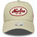 petten-gebogen-beige-snapback-9forty-m-crown-a-frame-van-new-era