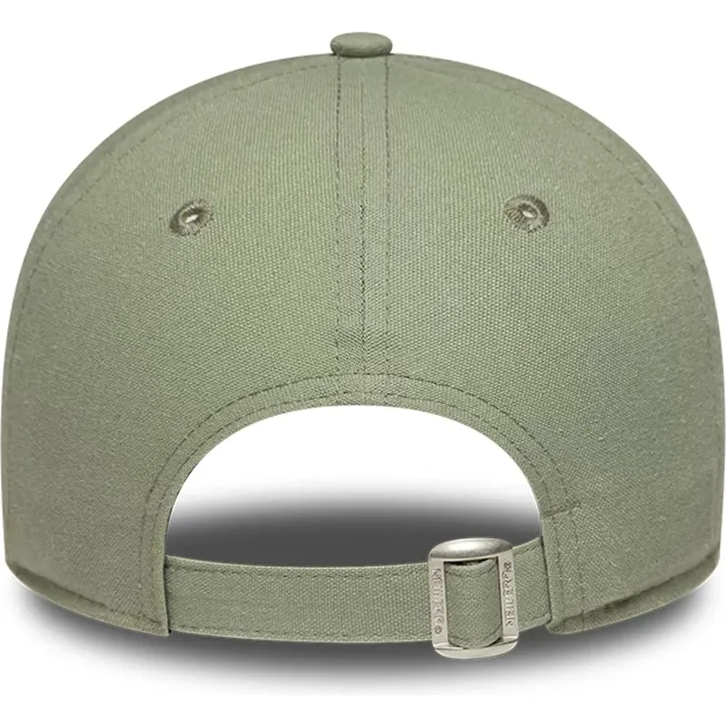 petten-gebogen-groen-verstelbaar-9twenty-midi-linen-van-los-angeles-dodgers-mlb-van-new-era