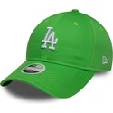 petten-gebogen-groen-verstelbaar-9twenty-league-essential-midi-van-los-angeles-dodgers-mlb-van-new-era