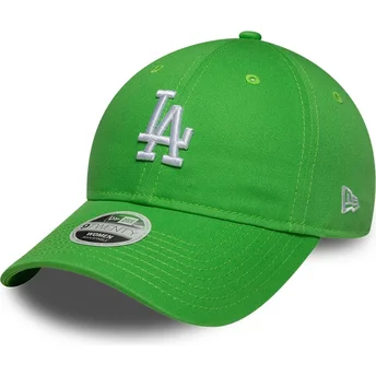 Petten gebogen groen verstelbaar 9TWENTY League Essential Midi van Los Angeles Dodgers MLB van New Era